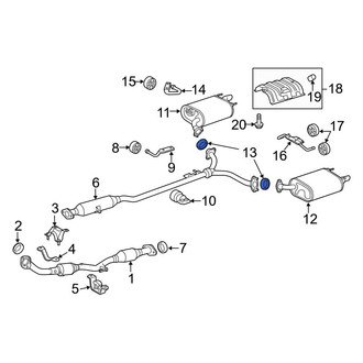 Toyota OE - Rear Exhaust Muffler Gasket