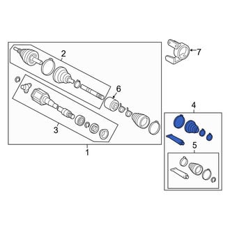 Toyota OE - Front Right Outer CV Joint Boot Kit