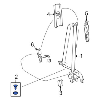 Toyota OE - Rear Seat Belt Buckle Button Stop