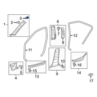 Toyota OE - Body A-Pillar Trim Panel Clip