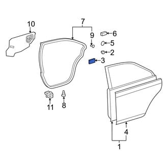 Toyota OE - Front Door Shell Insulator