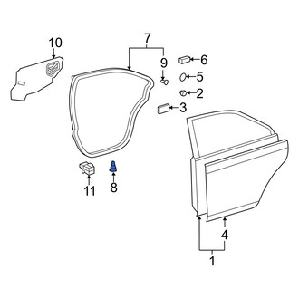 Toyota OE - Lower Door Seal Clip