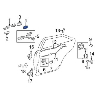 Toyota OE - Front Exterior Door Handle Cover Gasket