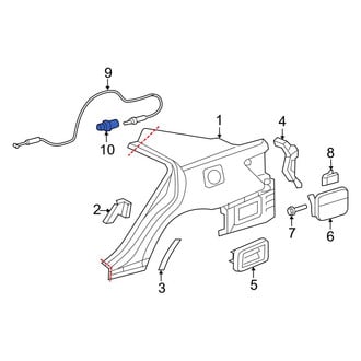 Toyota OE - Rear Fuel Filler Door Lock Actuator Clip