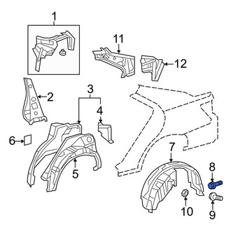 Toyota OE - Quarter Panel Splash Shield Grommet