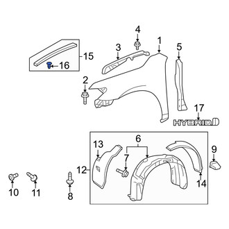 Toyota OE - Hood Seal Clip