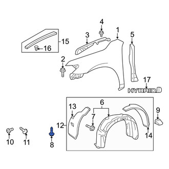 Toyota OE - Radiator Support Splash Shield Screw