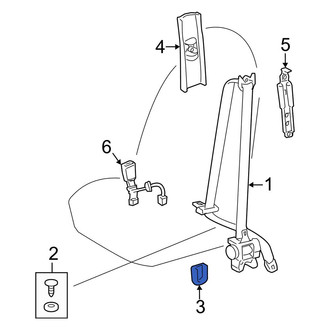 Toyota OE - Front Seat Belt Retractor Cover
