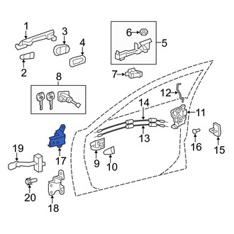 Toyota OE - Front Left Upper Door Hinge