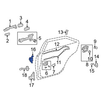 Toyota OE - Rear Right Lower Door Hinge