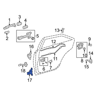 Toyota OE - Rear Right Lower Door Hinge