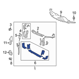 Toyota OE - Front Lower Radiator Support Tie Bar