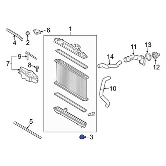 Toyota OE - Lower Radiator Insulator
