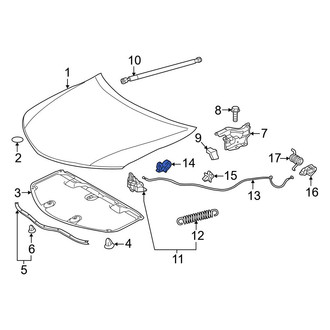 Toyota OE - Hood Release Cable Clamp