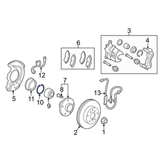 Toyota OE - Front Wheel Bearing Snap Ring
