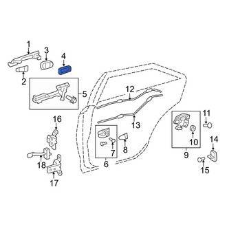 Toyota OE - Front Exterior Door Handle Cover Gasket