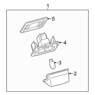 Toyota OE - Rear License Plate Light Assembly