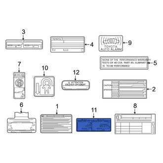 Toyota OE - Tire Information Label