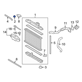 Toyota OE - Upper Radiator Insulator