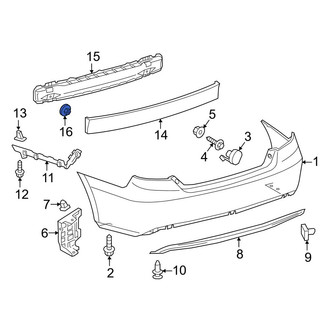 Toyota OE - Bumper Impact Bar Nut