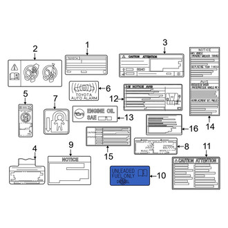 Toyota OE - Fuel Information Label