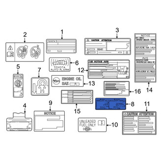 Toyota OE - Tire Information Label