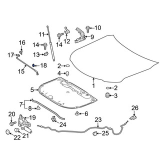 Toyota OE - Hood Prop Rod Retainer