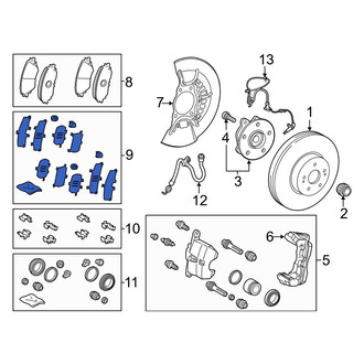 Toyota OE - Front Disc Brake Pad Shim Kit