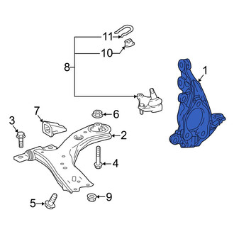 Toyota OE - Front Right Steering Knuckle