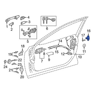 Toyota OE - Front Door Lock Striker Plate