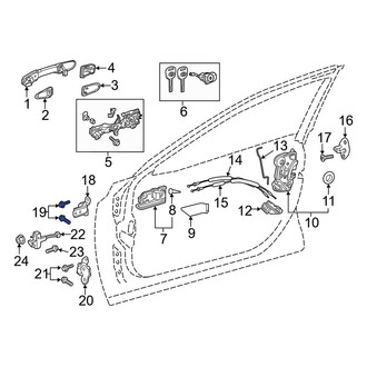 Toyota OE - Lower Inner Door Hinge Bolt