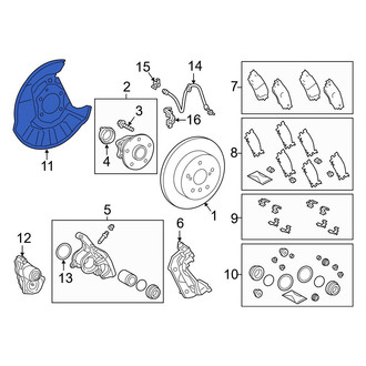 Toyota OE - Rear Left Brake Dust Shield