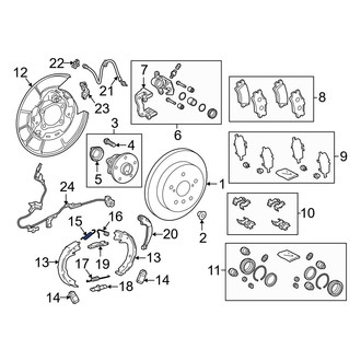 Toyota OE - Rear Left Upper Parking Brake Shoe Return Spring