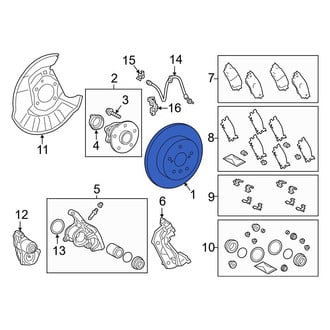 Toyota OE - Rear Disc Brake Rotor