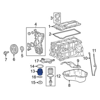 Toyota OE - Engine Oil Filter Housing Cover