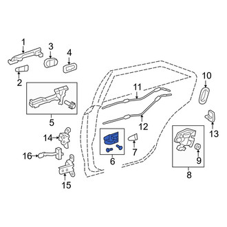 Toyota OE - Rear Right Inner Interior Door Handle