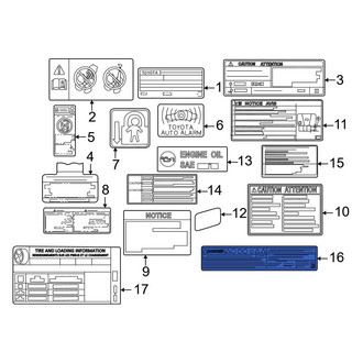 Toyota OE - Hybrid High Voltage Information Label