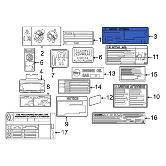 Toyota OE - A/C System Information Label