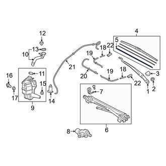 Toyota OE - Front Left Wiper Blade Refill
