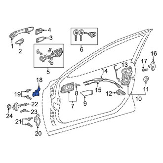 Toyota OE - Front Right Upper Door Hinge