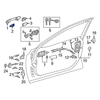 Toyota OE - Front Outer Exterior Door Handle Pad