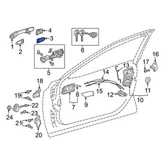 Toyota OE - Rear Outer Exterior Door Handle Pad