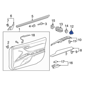 Toyota OE - Front Right Door Window Switch