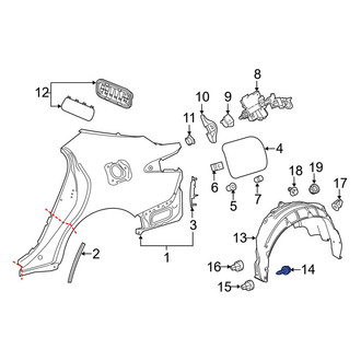 Toyota OE - Rocker Panel Molding Screw