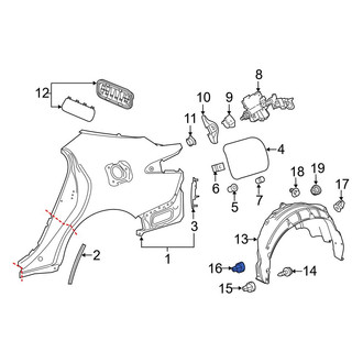 Toyota OE - Rocker Panel Molding Screw