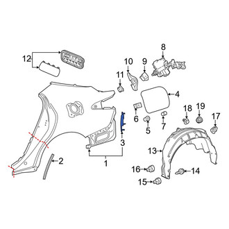 Toyota OE - Rear Quarter Panel Filler Panel