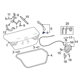 Toyota OE - Door Window Molding Clip