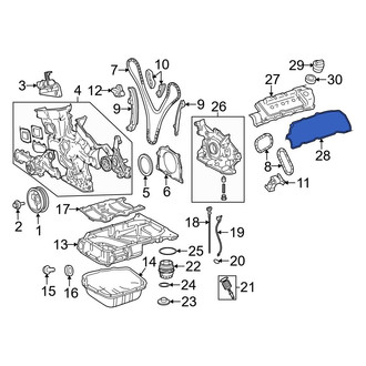 Toyota OE - Left Engine Valve Cover Gasket