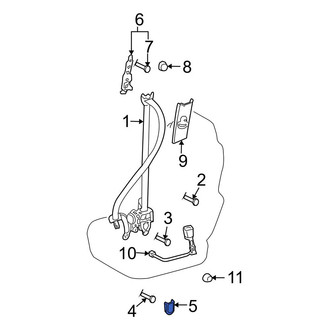 Toyota OE - Rear Seat Belt Retractor Cover
