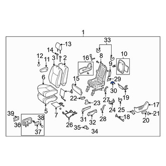 Toyota OE - Front Left Upper Outer Seat Hinge Cover